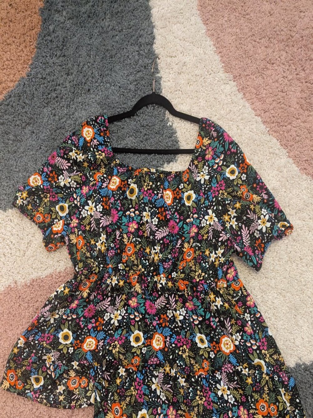 BloomChic Floral Puff Sleeve Peplum Top NWOT US 14-16